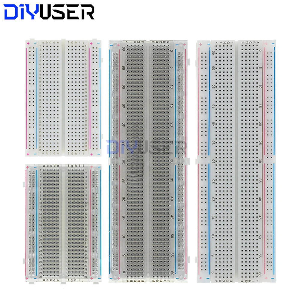 400/830 Tie Points Breadboard MB-102 Solderless Prototype Board for Mini Projects, Electronics Lab Starter DIY Education