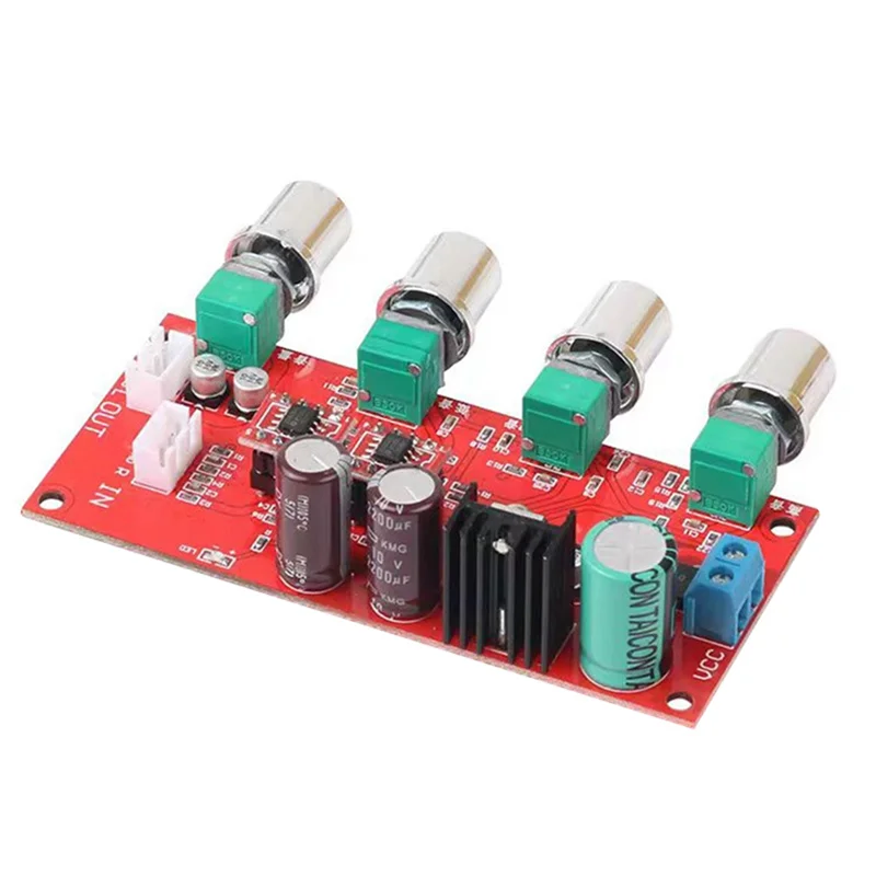 ABGI-AD828 プリアンプボリュームコントロールボード高音中音域と低音トーンコントロール付きプリアンプパワーアンプボード