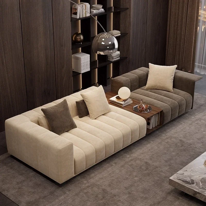 A Minimalist piano key matte cloth sofa living room light luxury sofa