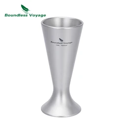 Boundless Voyage 10ml Titanium Mini Wine Drinking Cup Shooters Small Fancy Tequila Whiskey Shot Glasses Drinkware Ti3079D