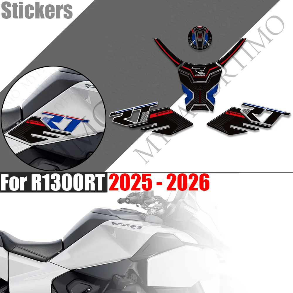 

Motorcycle For R1300RT R1300 RT 2025 2026 Tank Pad TankPad Cap Grips Gas Fuel Knee Stickers moto Decals Protector