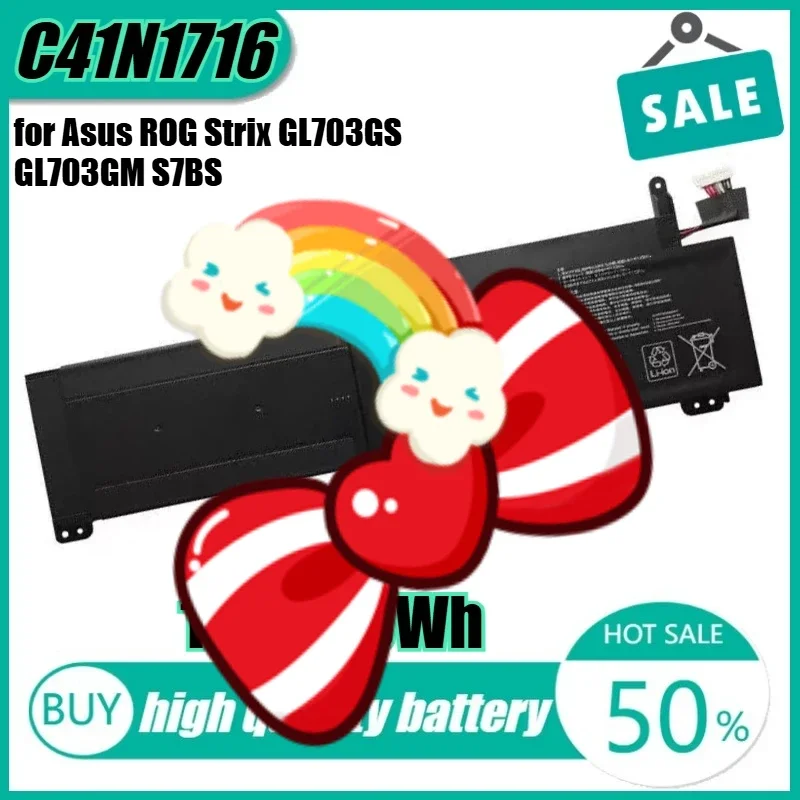 

15.4V 76Wh C41N1716 Laptop Battery for Asus ROG Strix GL703GS GL703GM S7BS S7BS8750 4ICP4/59/134 C41PQPH