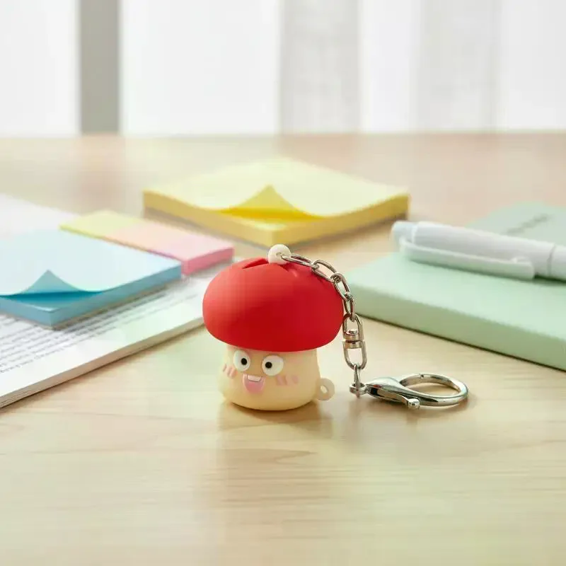Abstract Mini Mushroom Button Keychain Unique Clicker Pendant Stress Relief Gadget for Students Travel Companion
