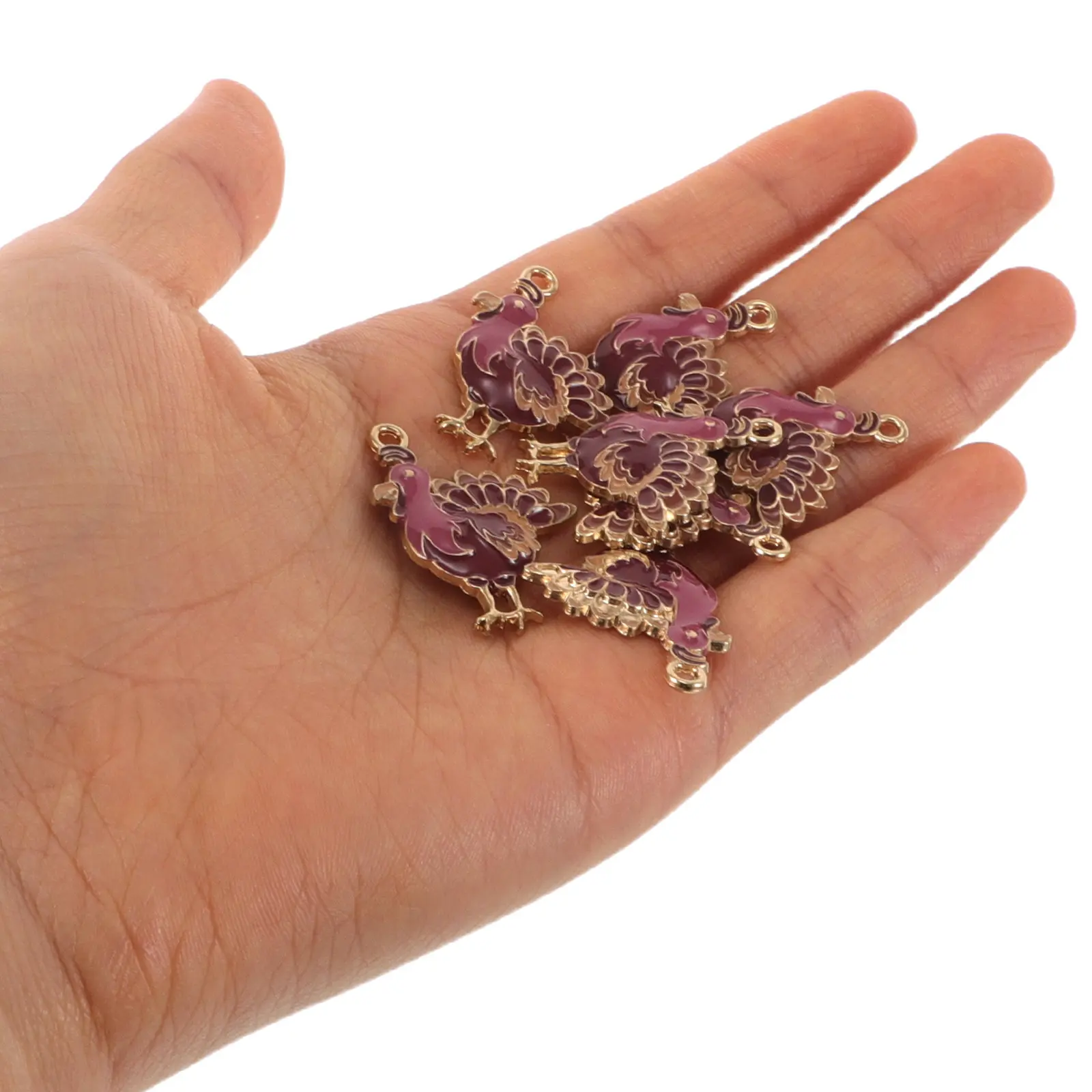 

24 шт. подвески-талисманы в виде индейки на День Благодарения, из сплава, для изготовления украшений, осенних поделок, ожерелий, серег, браслетов