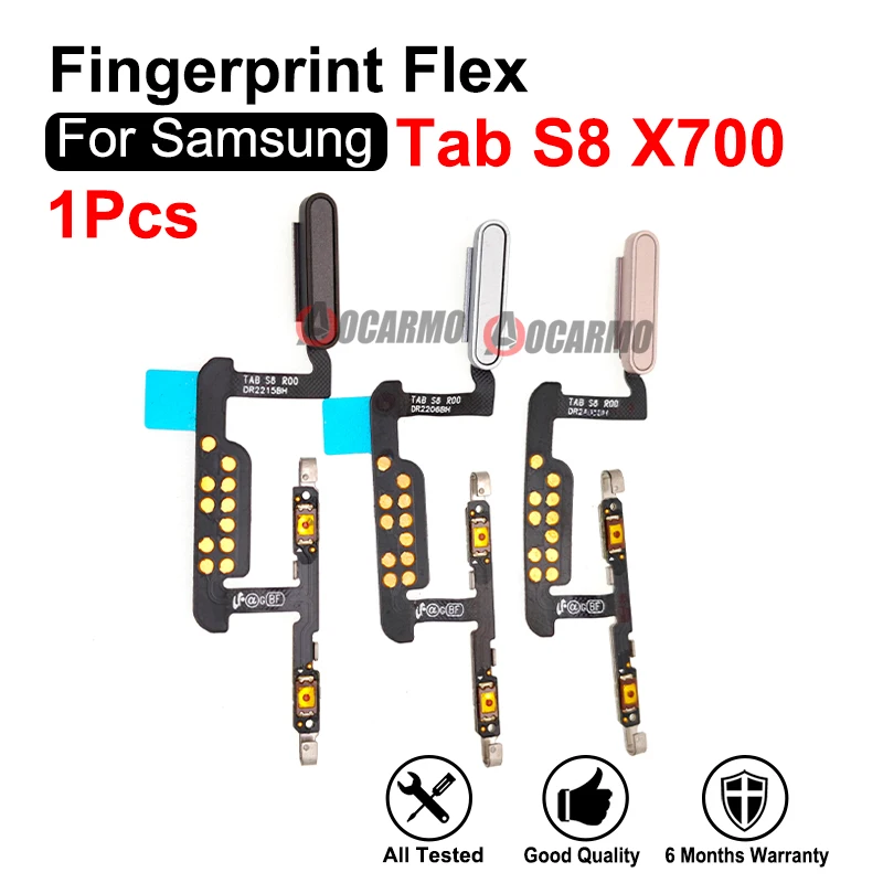 Fingerprint Flex Button Touch ID Sensor Flex Cable Replacement Part For Samsung Galaxy Tab S8 SM- X706B X700
