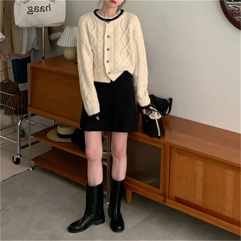 Outwear Round Neck Sweater Women's,New Arrival Autumn Winter Loose Lazy Styles Hot Knitting Cardigan