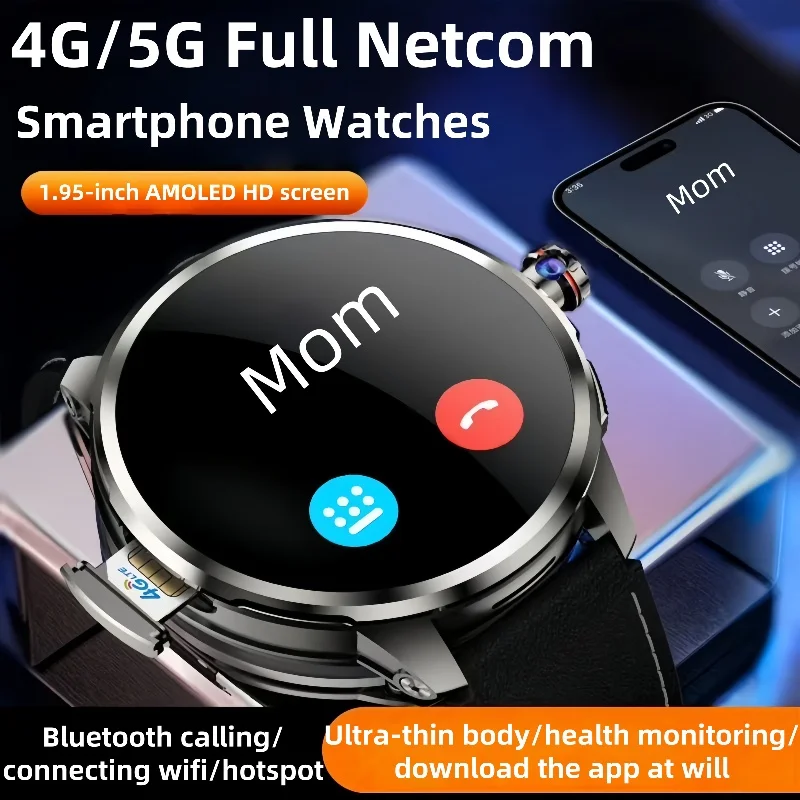 

New H99 SmartWatch SIM Insert Model 1.95 inch AMOLED HD Spherical Screen 128G Memory Video Chat Global Calling Man Watch