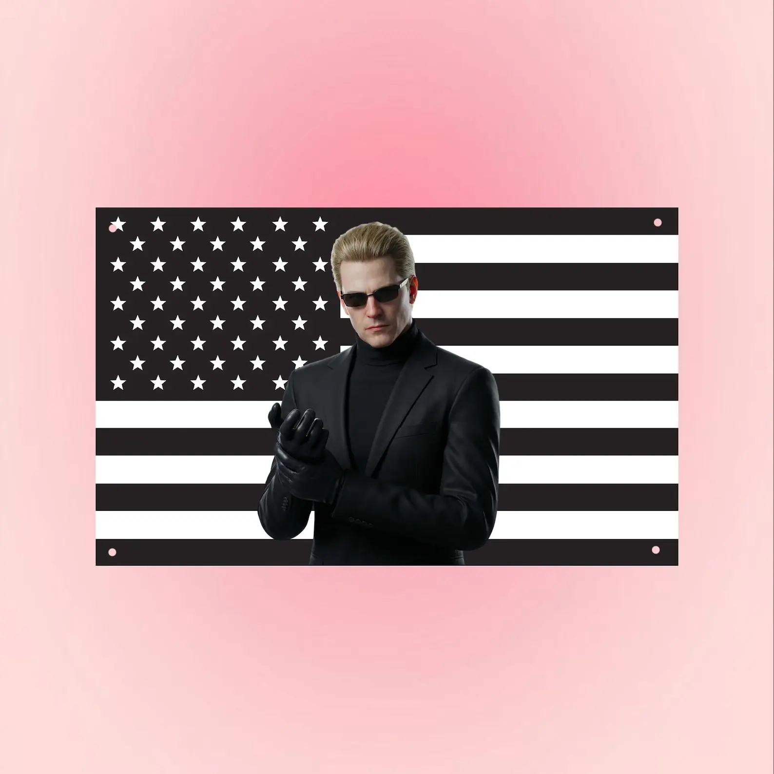 Флаг Америки черного цвета Albert Wesker для гаража, спальни, парикмахерской, домашнего декора, гобелен, рекламный флаг