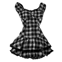 Gothic vintage Women's Dress Fashion Emo Girls Hip Hop Rock Chic Aesthetic Y2K Casual Streetwear Punk Grunge Harajuku Slim Dress