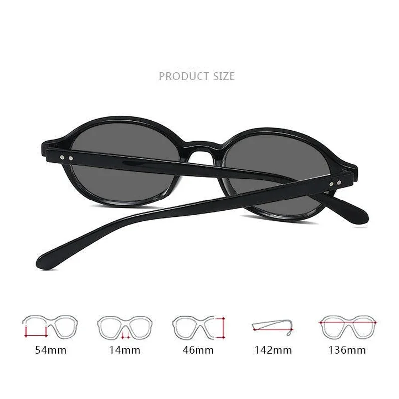 Fashion Vintage Photochromic Myopia Glasses Women Oval Small Frame Minus Diopter Eyeglasses Outdoor Color Changing Sunglasses