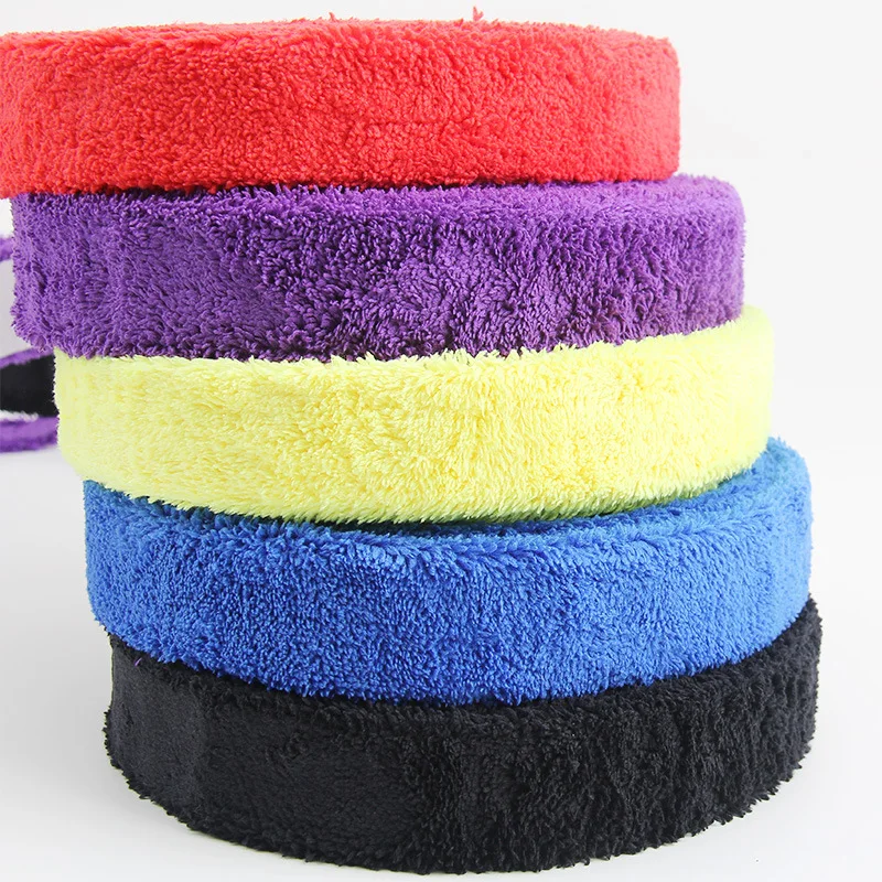 Anti-slip Badminton Tennis Cotton Towel Hand Glue Grip Overgrips Badminton Racket Wool Sweat Band 5/10M