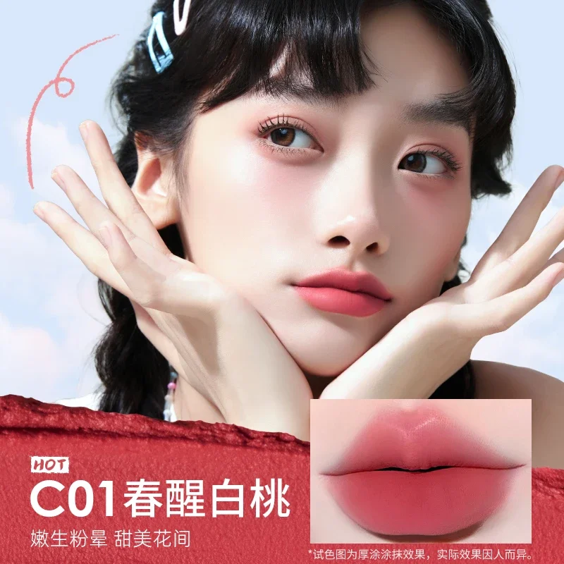 CHIOTURE Lip Mud em um frasco Batom Bochecha Blush À Prova D 'Água Matte Lip Glaze Não-Pegajoso Raro Beleza Cosméticos Maquiagem Feminina