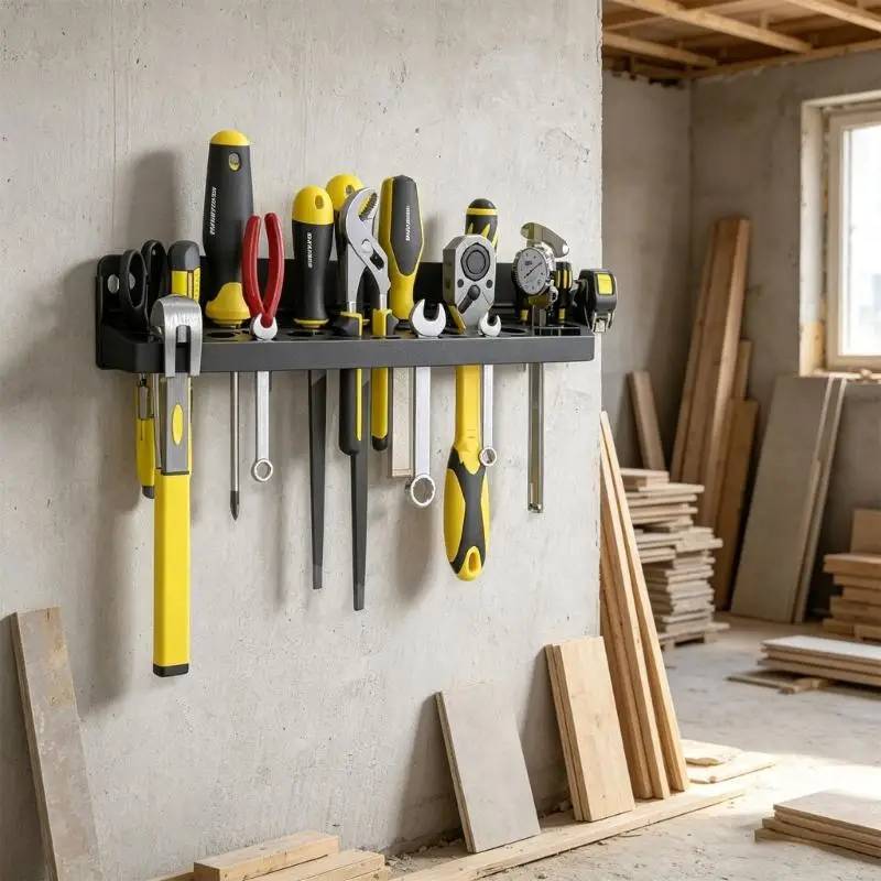 Professioneller Werkzeugständer zur Wandmontage mit 51 Löchern aus Kohlenstoffstahl für effizientes Arbeiten Arbeitsbereich – Detail 2