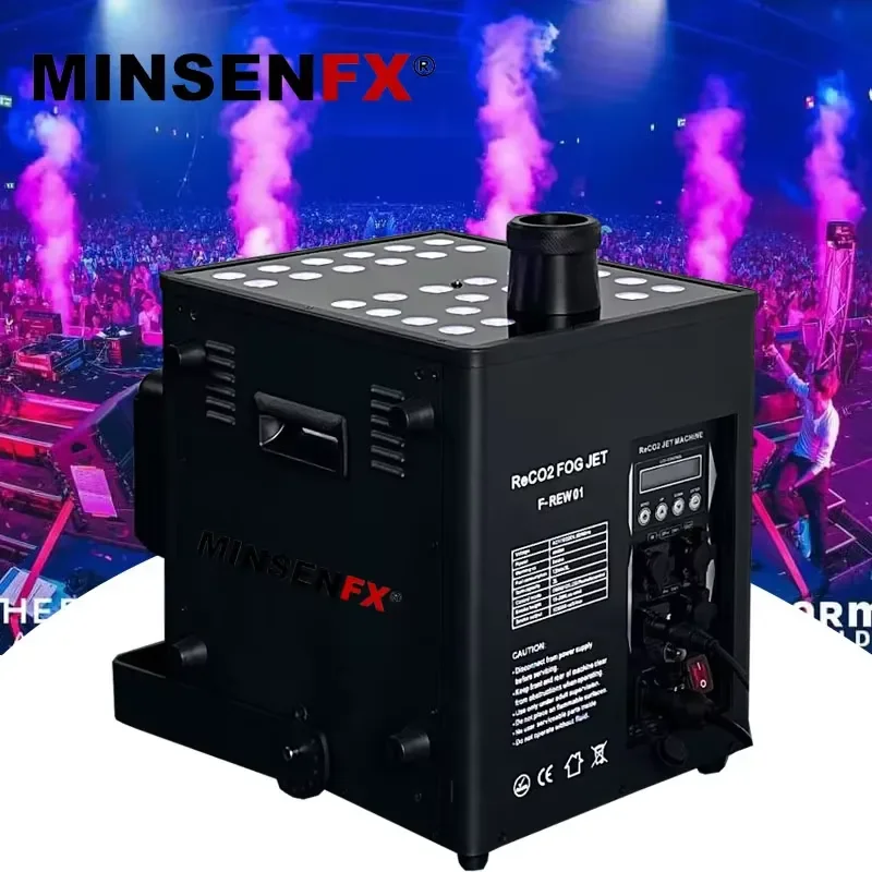 for MINSENFX Waterproof 18M Vertical Fog 4000w DMX Rgb Led Stage Co2 Jet Cannon Liquid Dj Smoke Machine for Parties Club