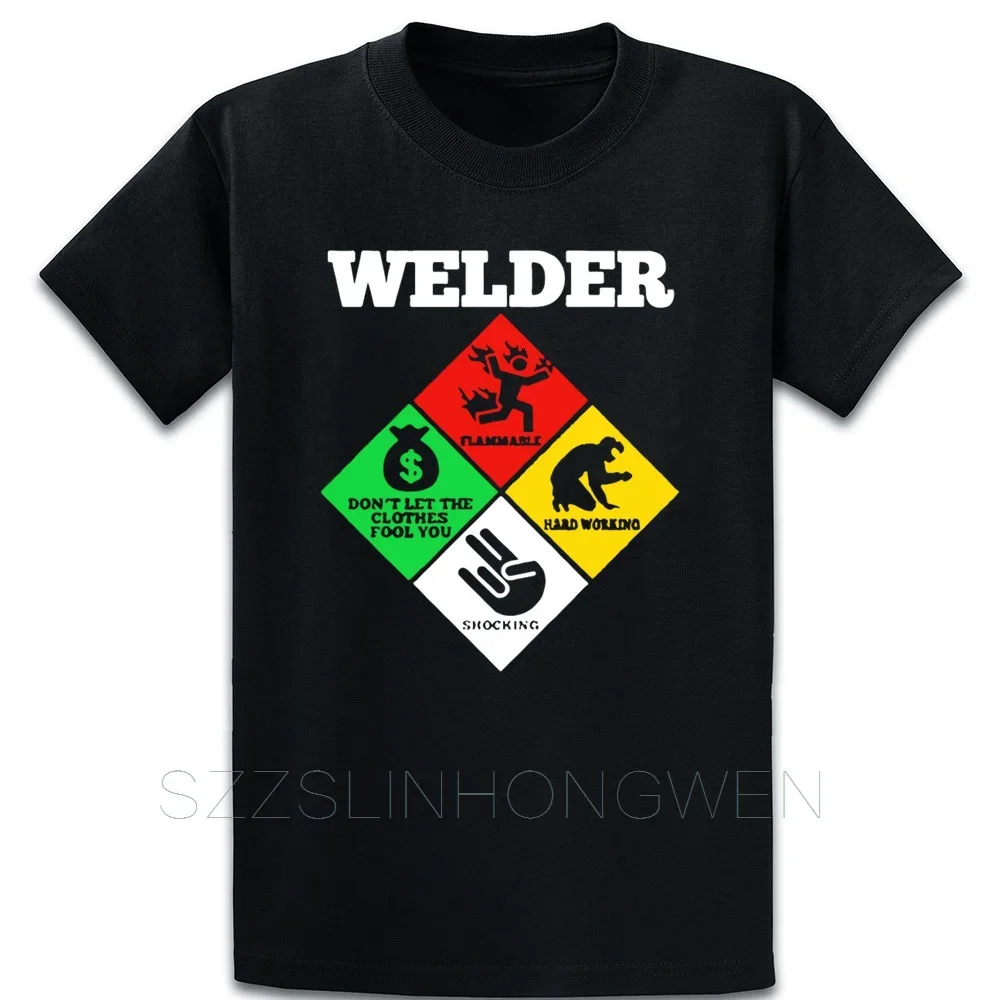 

Weld Diamonds Life Welder Flammable Welder T Shirt Fashion Printed Natural Summer Style O Neck Cotton Letters Graphic Shirt