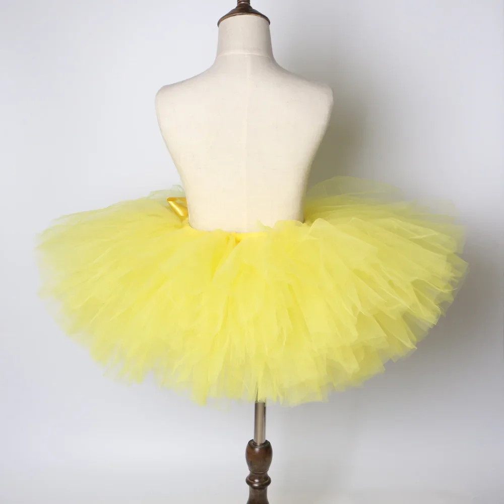 Girls Yellow Tutu Skirt Fluffy Baby Girl Tulle Skirt Children Ballet Dance Pettiskirt Kids Skirts for Girls Birthday Party Tutus