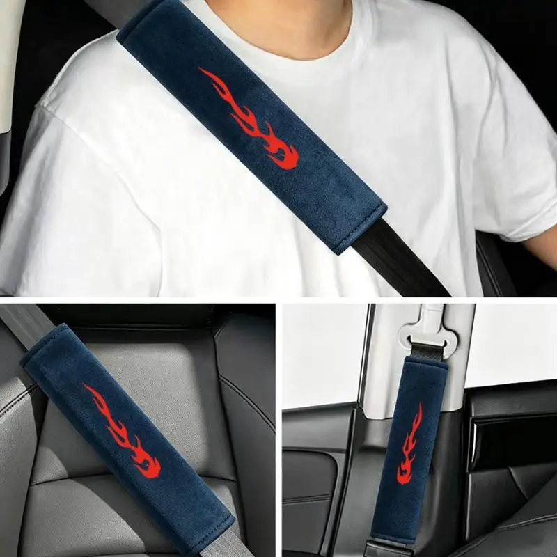 1/2 Pcs Car Seat Belt Shoulder Pads Thickened Anti-choking Protection Soft Shoulder Pads For Driver And Passenger