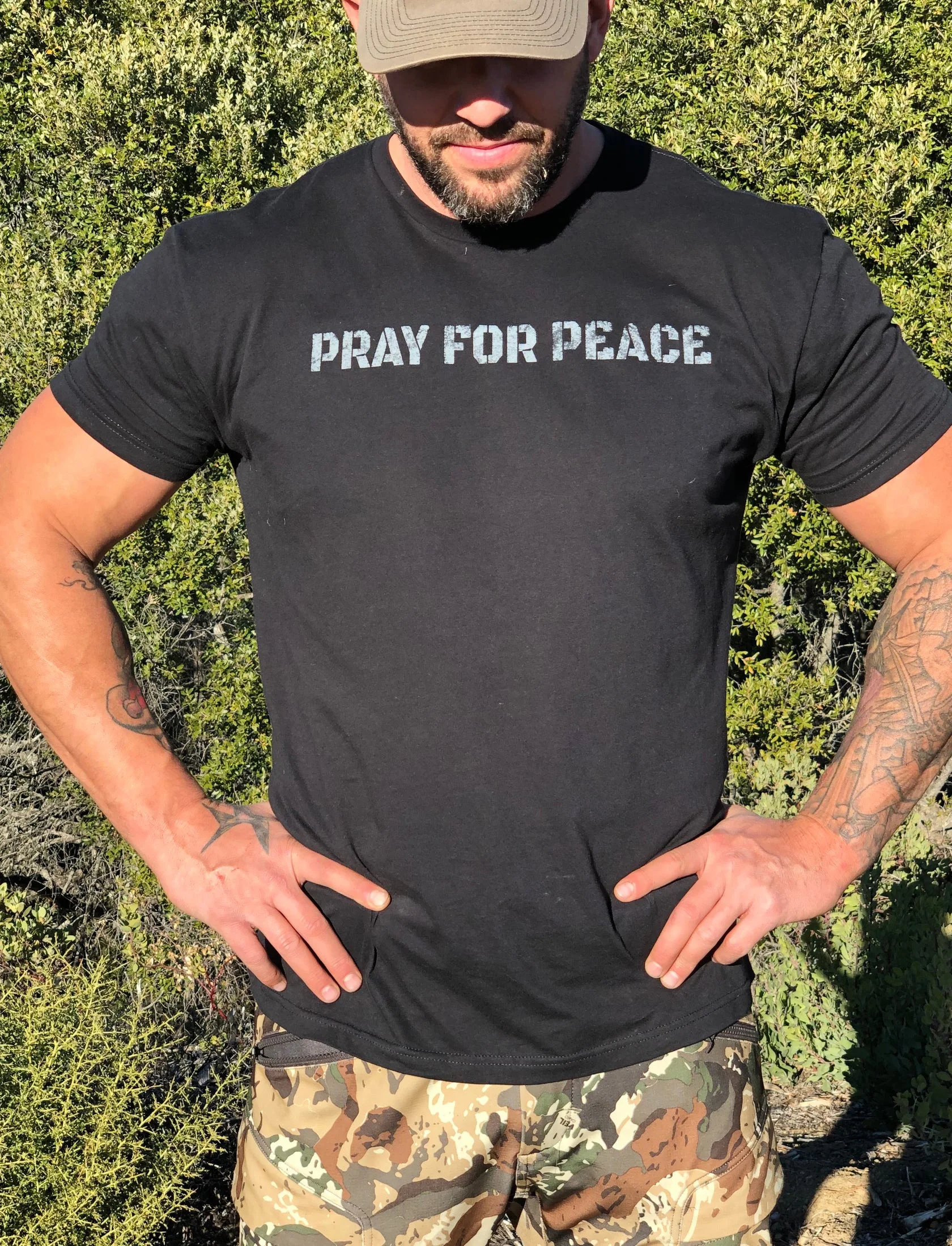 Pray for Peace US Military Soldier Tactical Skull Grunt T-Shirt 100% Cotton O-Neck Short Sleeve Casual Mens T-shirt Size S-3XL