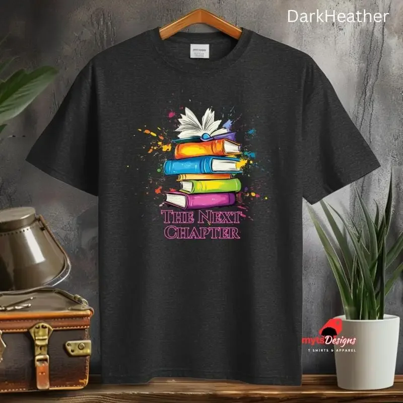 The Next Chapter Book T Shirt Pop Art Style Literary Retro Reader Lover's Vibrant Design