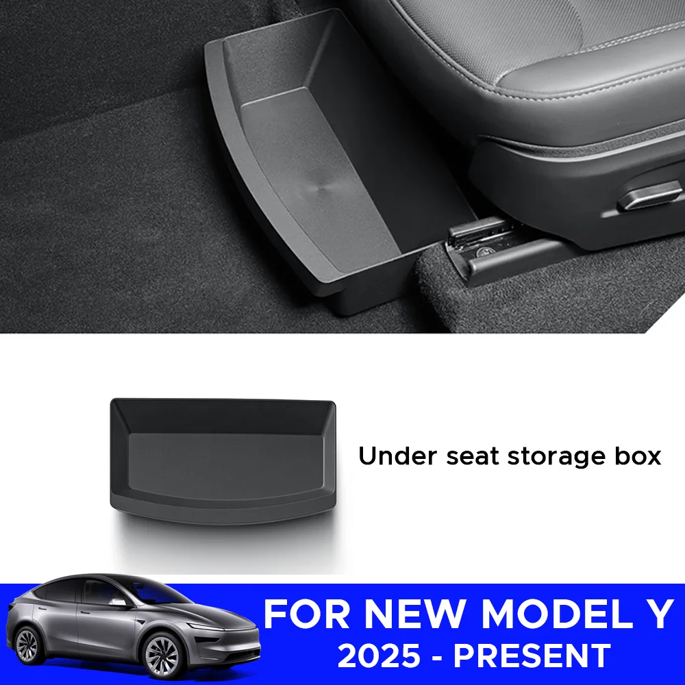 Für Tesla New Model Y2025, starten Sie Wacholder-Frontsitze unter der Sitzschublade, TPE-Aufbewahrungsbox