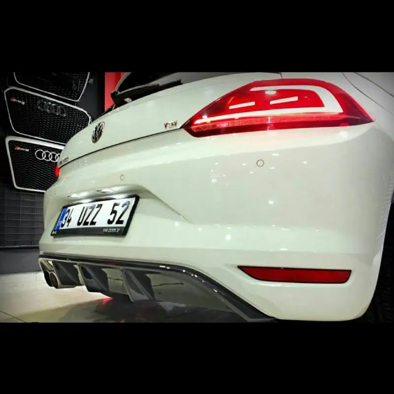 Volkswagen Scirocco 2009-2017 difusor modelo esportivo difusor acessório do carro universal compatível modificado inserir pára-choques traseiro