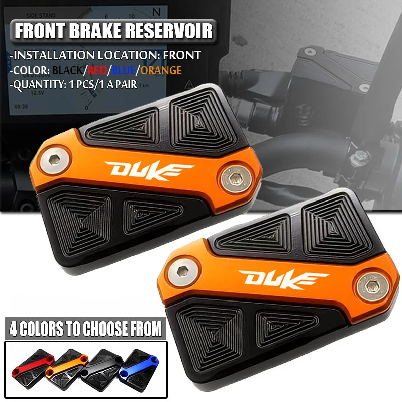 Moto CNC Posteriore e Anteriore Serbatoio Fluido Freni Tappo Coperchio del Cilindro Per KTM DUKE RC
