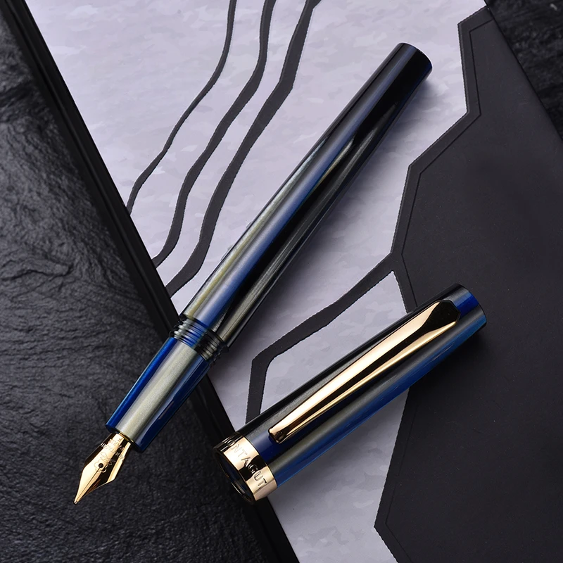 

Перьевая ручка серии Montagut Little Century No 6 EF/F/Bent 0,38/0,5/изогнутое перо в стиле ретро, твердая резиновая чернильная ручка, канцелярские принадлежности, офисные писания