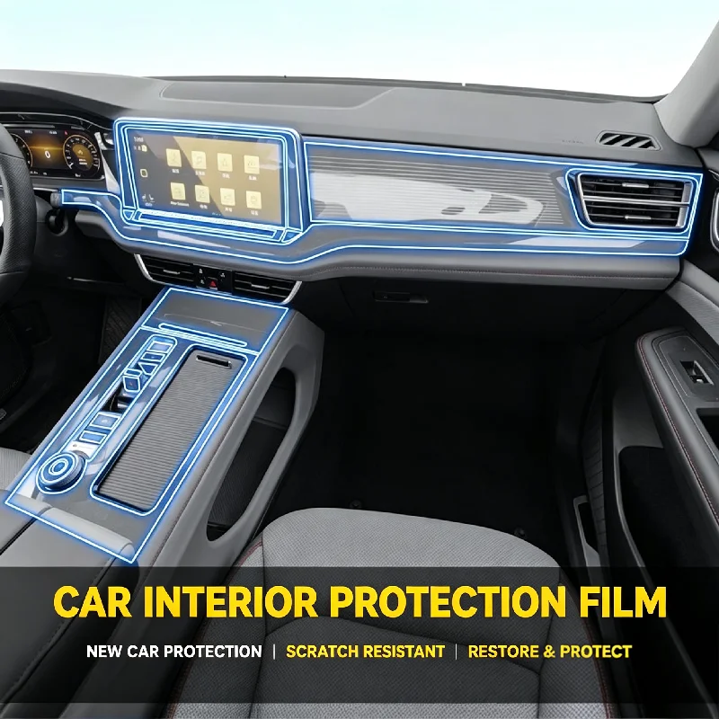 For19-20 Volkswagen Teramont dedicated interior protection film center console screen car interior transparent anti-scratch film