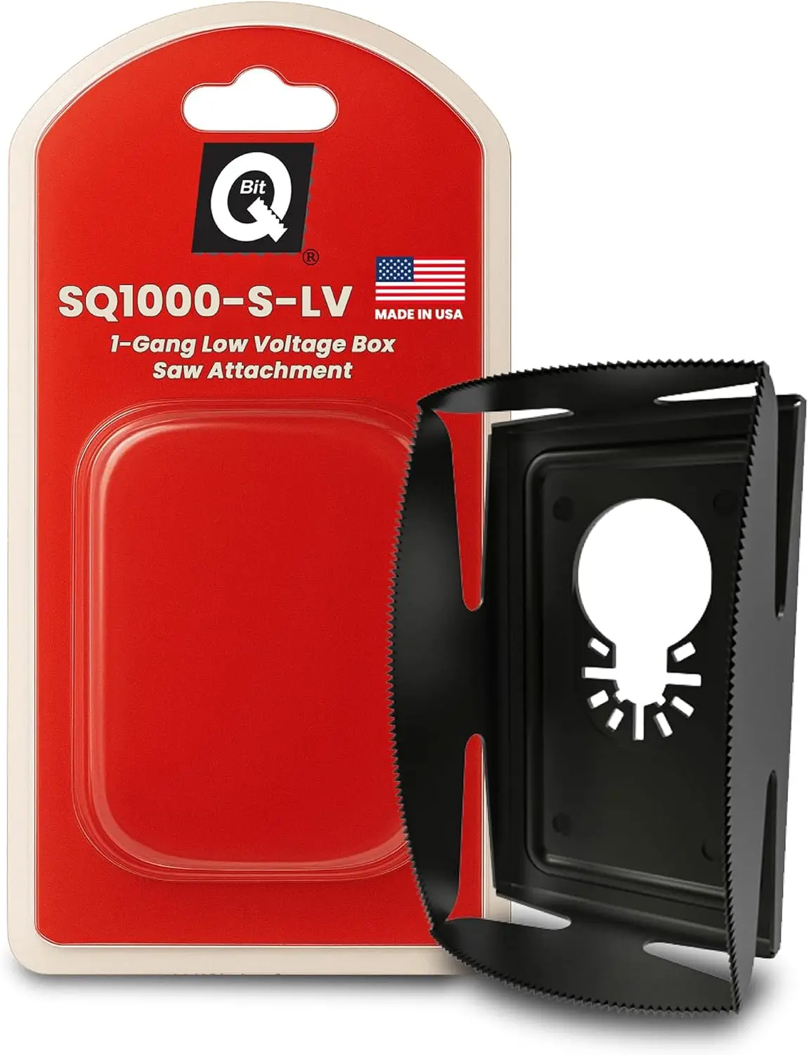 

Low Voltage Outlet Box Cutter - Stainless Steel Oscillating Tool Blade for Safe Drywall Cutting in Data and AV Installations