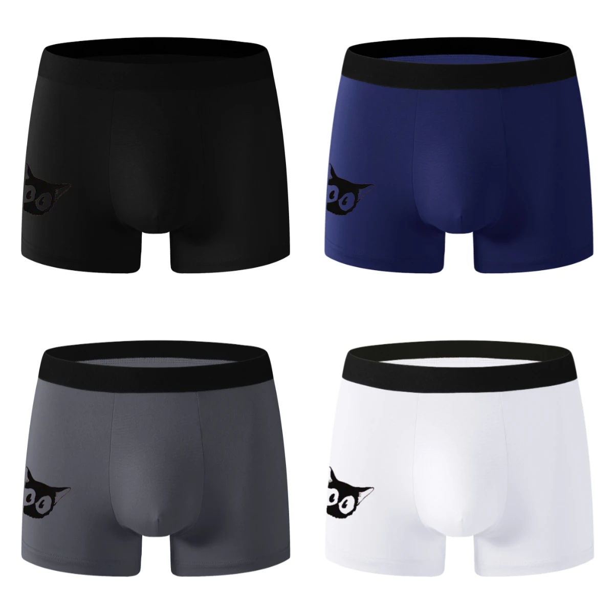 

2/4 PCS new close-fitting boxer shorts are a musthave for men black underwear for the summer of 2025 is comfortable High quality