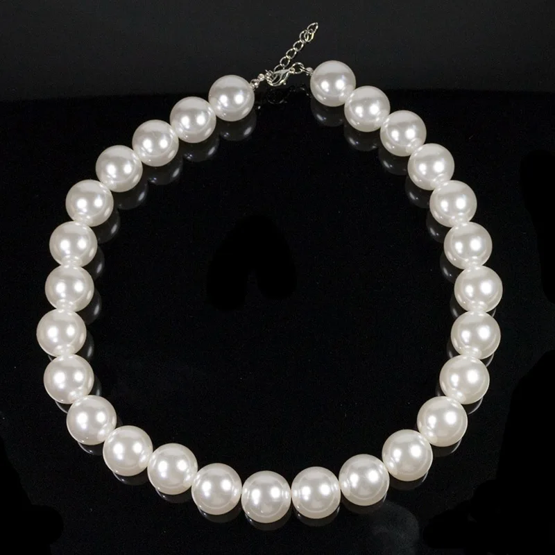 6-18 мм Супер Фея, простой дизайн, пластиковый многоцветный круглый жемчужный свитер-цепочка, ожерелье, женская мода