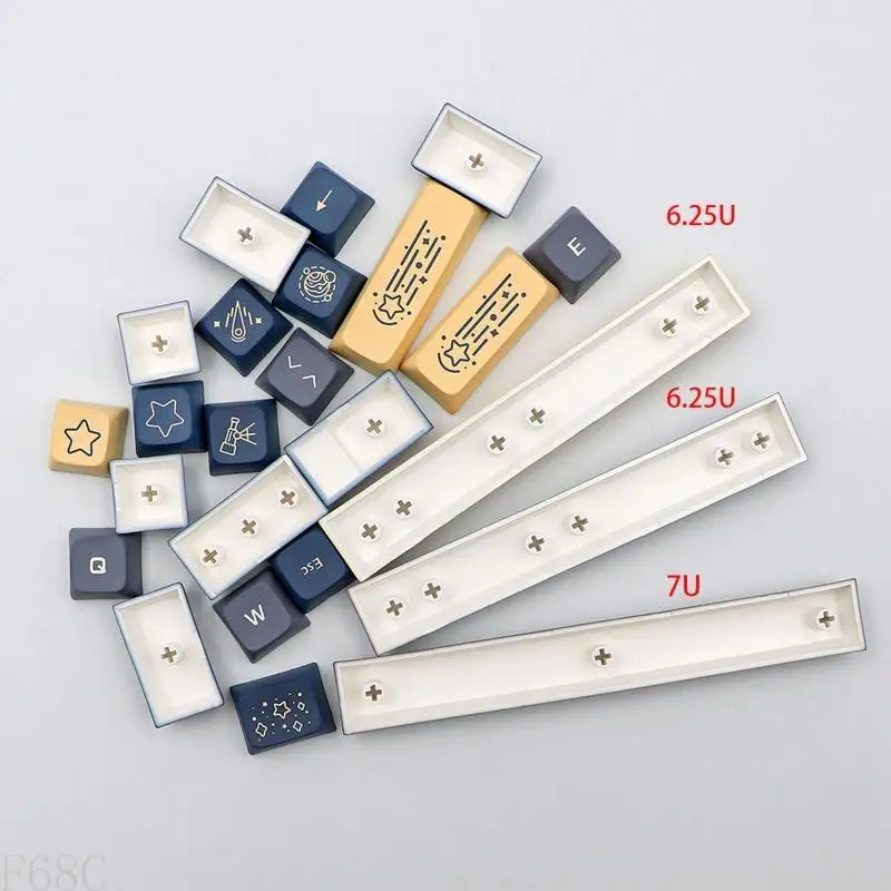 F68C XDA Dye sublimation pbt keycaps stargaze for Cherry MX SwitchMechanical Clavier