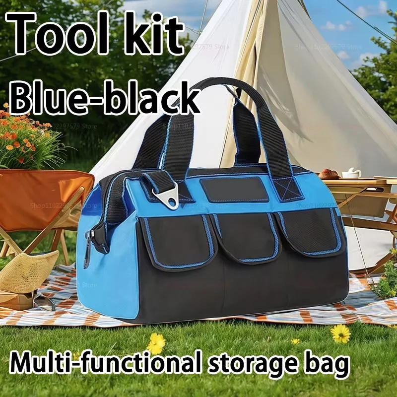 حقيبة أدوات كهربائي كبيرة منظم حقيبة أدوات شديدة التحمل حقيبة تخزين مضادة للسقوط مع جيوب متعددة Pochete #1