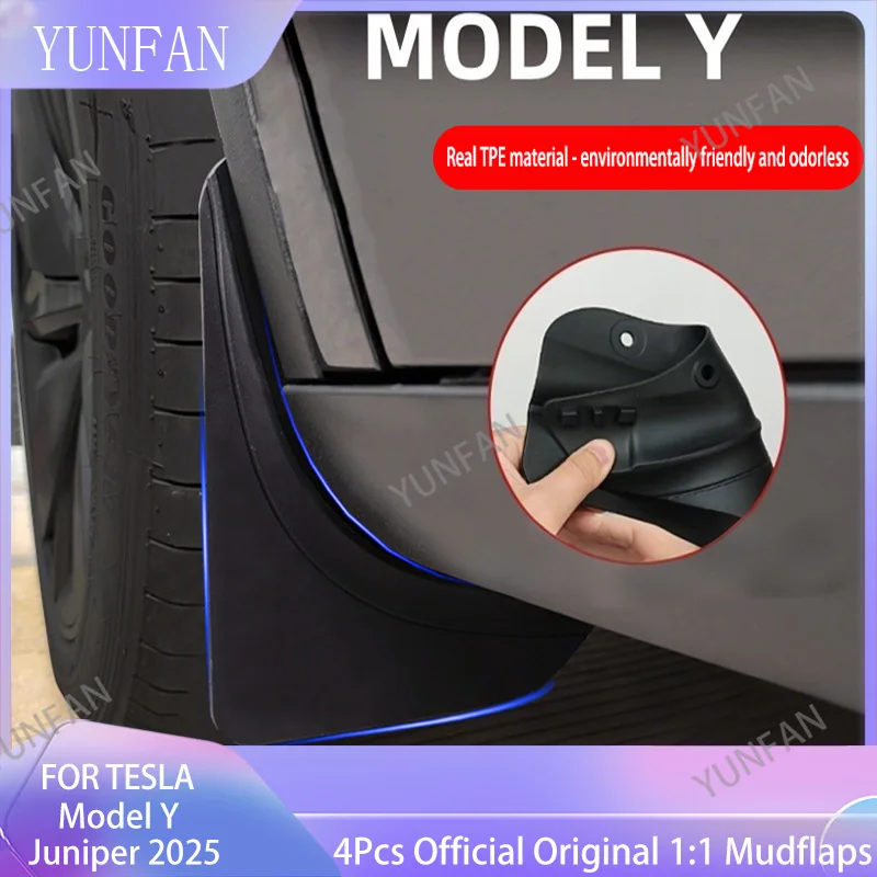

2025 For Tesla Model Y Juniper Short Tire Mudguard - Front Fender Modification Accessory