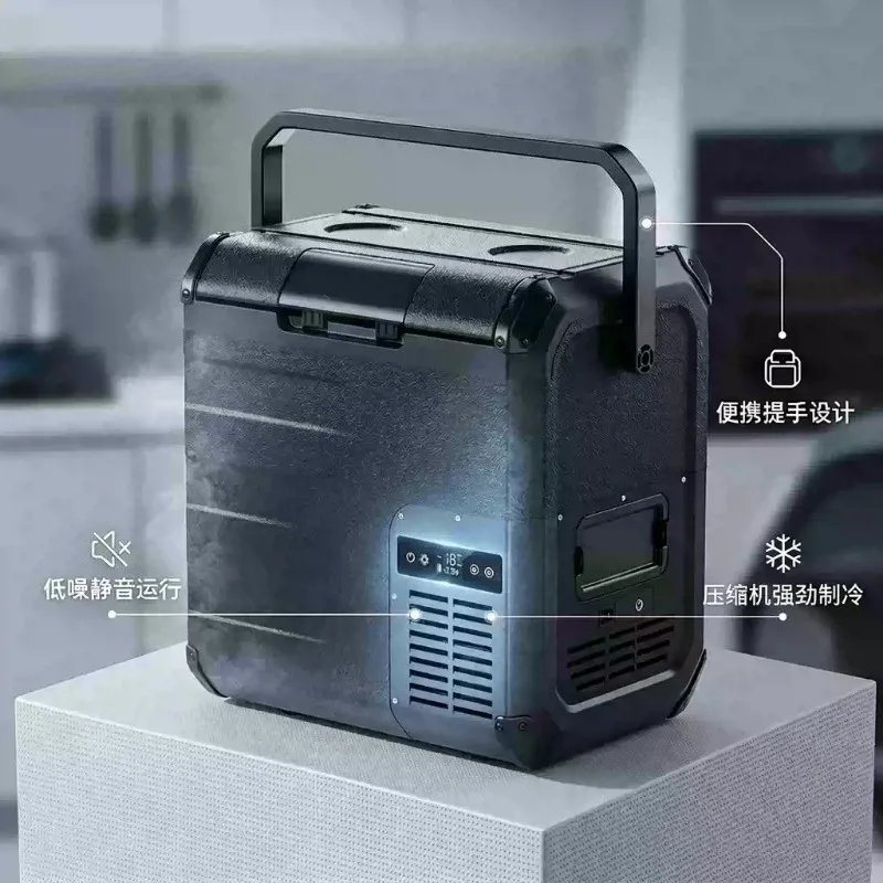 12V 24V Dual Use Compressor Car Fridge Heating Cooling Portable Outdoor Home Refrigerator With Long Battery Endurance