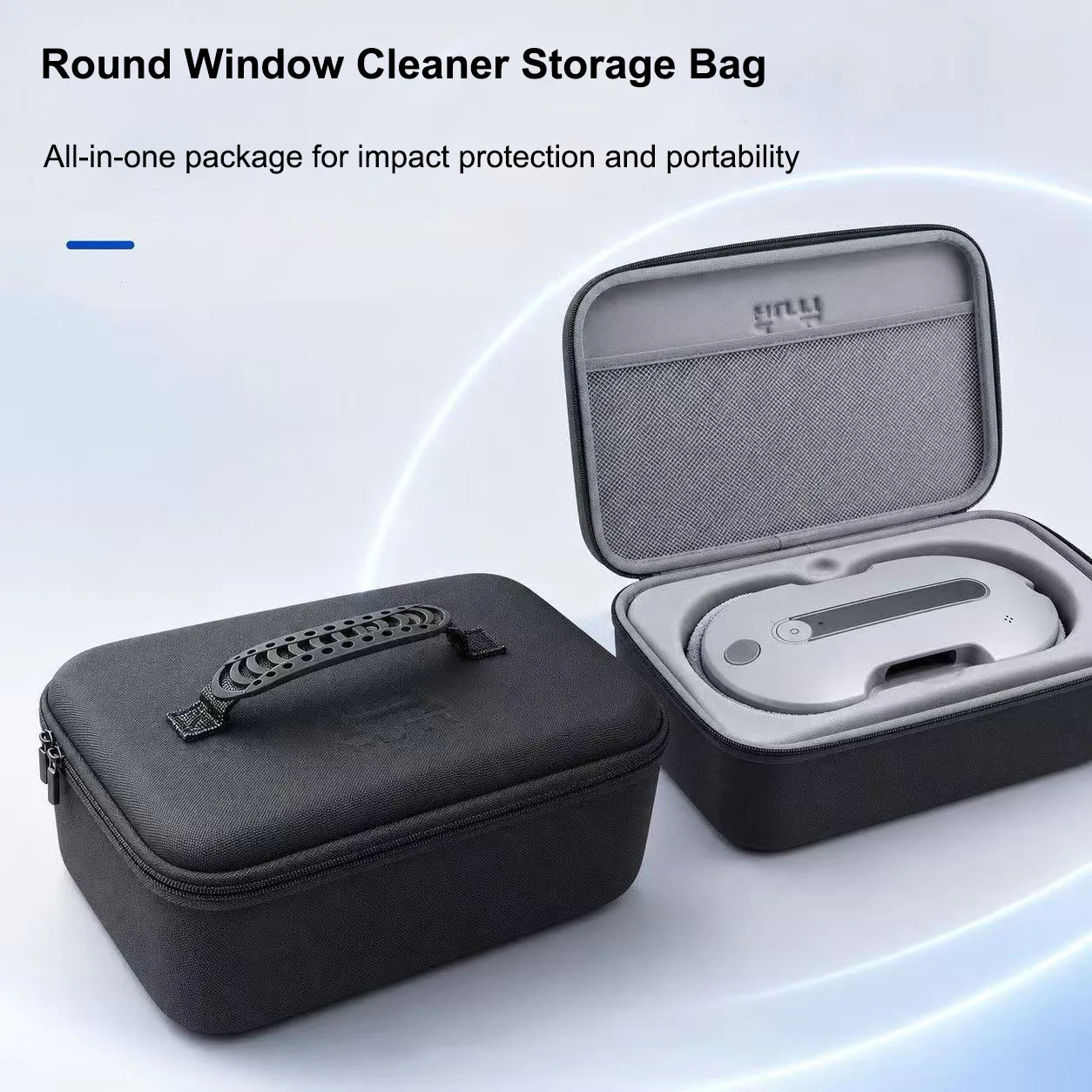hard-case-for-hutt-c7-window-cleaner-shockproof-dustproof-ergonomic-handle-mesh-pocket-dual-zipper-portable-storage-bag