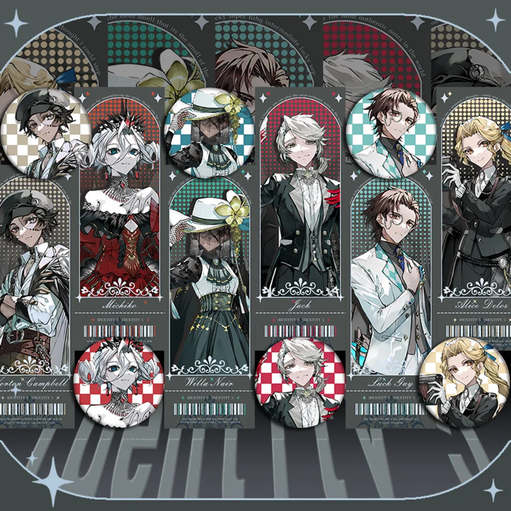 Identity V Norton Composer Orpheus Cos Anime Brooch Cartoon Collar Badge Laser Ticket Bookmar For Boo