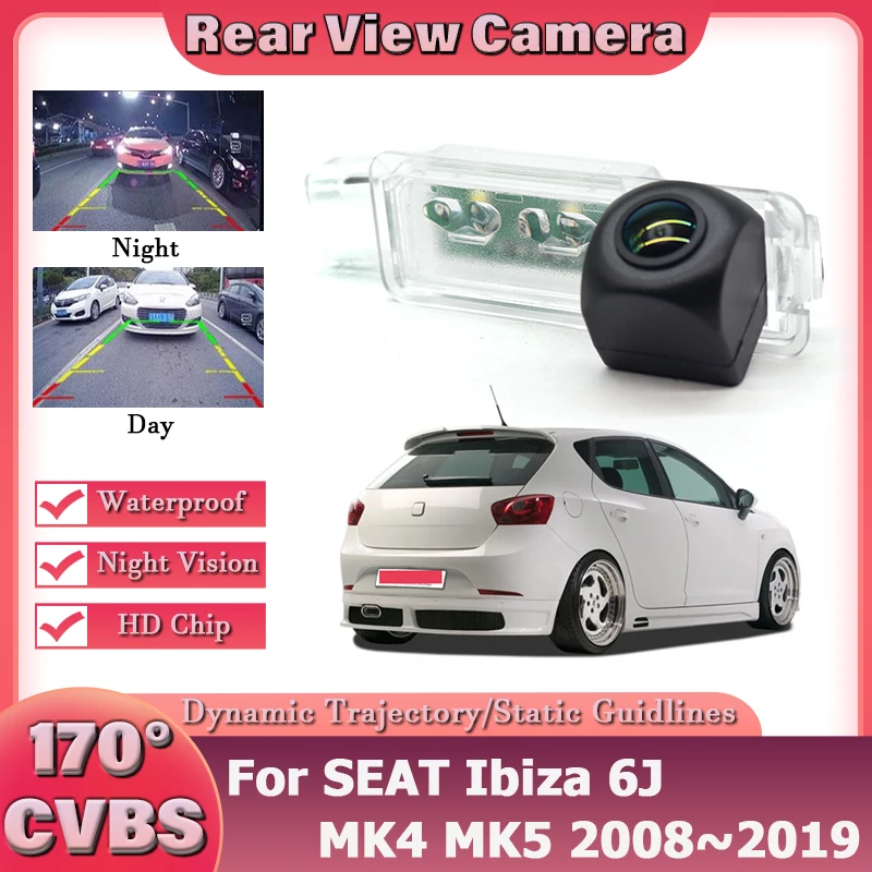 

Автомобильная камера заднего вида «рыбий глаз» HD CCD для SEAT Ibiza 6J MK4 MK5 2008 2009 2010 2011 2012 2013 2014 2015 2016 2017 2018 2019
