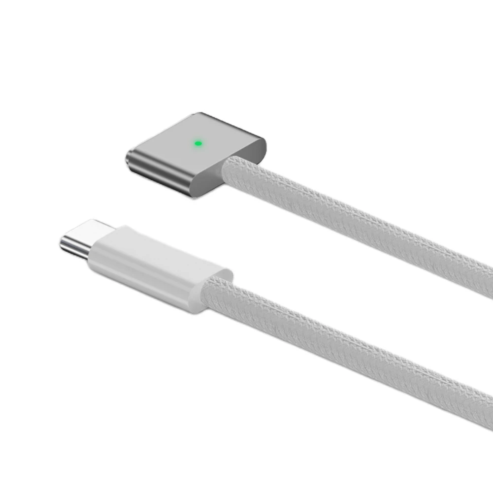 Kabel Pengisi Daya USB C Ke Magnetic3 2M Indikator LED Tipe C Ke Kabel Pengisi Daya Magnetic3 untuk MacBook Air 2022/Pro 2021 2023