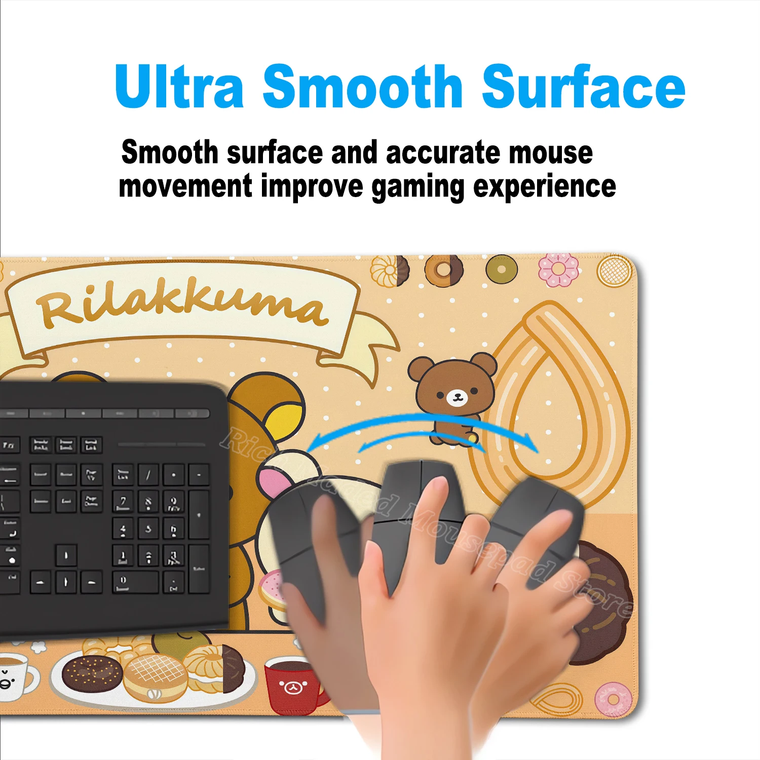 ملحقات مكتب ألعاب لوحة الماوس Rilakkuma مكتب الكمبيوتر Deskmat سطح المكتب ماوس الوسادة Kawaii الألعاب الحصير لطيف ماوس الجدول حصيرة #6