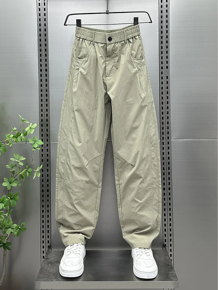 

Летние тонкие цветные модные брендовые мужские свободные прямые спортивные повседневные брюки в стиле пэчворк, дышащие, удобные посадки