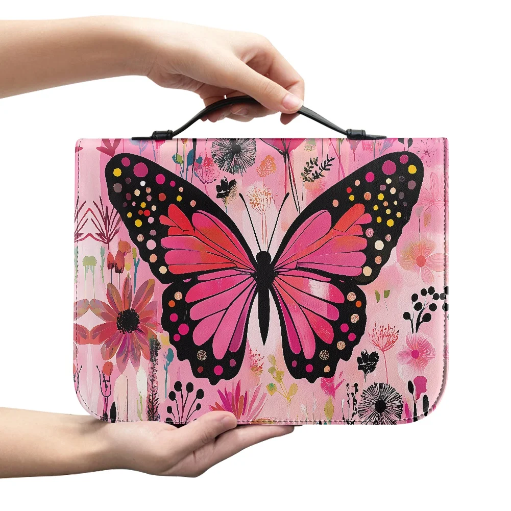 Estojo bíblico borboleta para mulheres, Bolsa para meninas, Porta-Bíblia