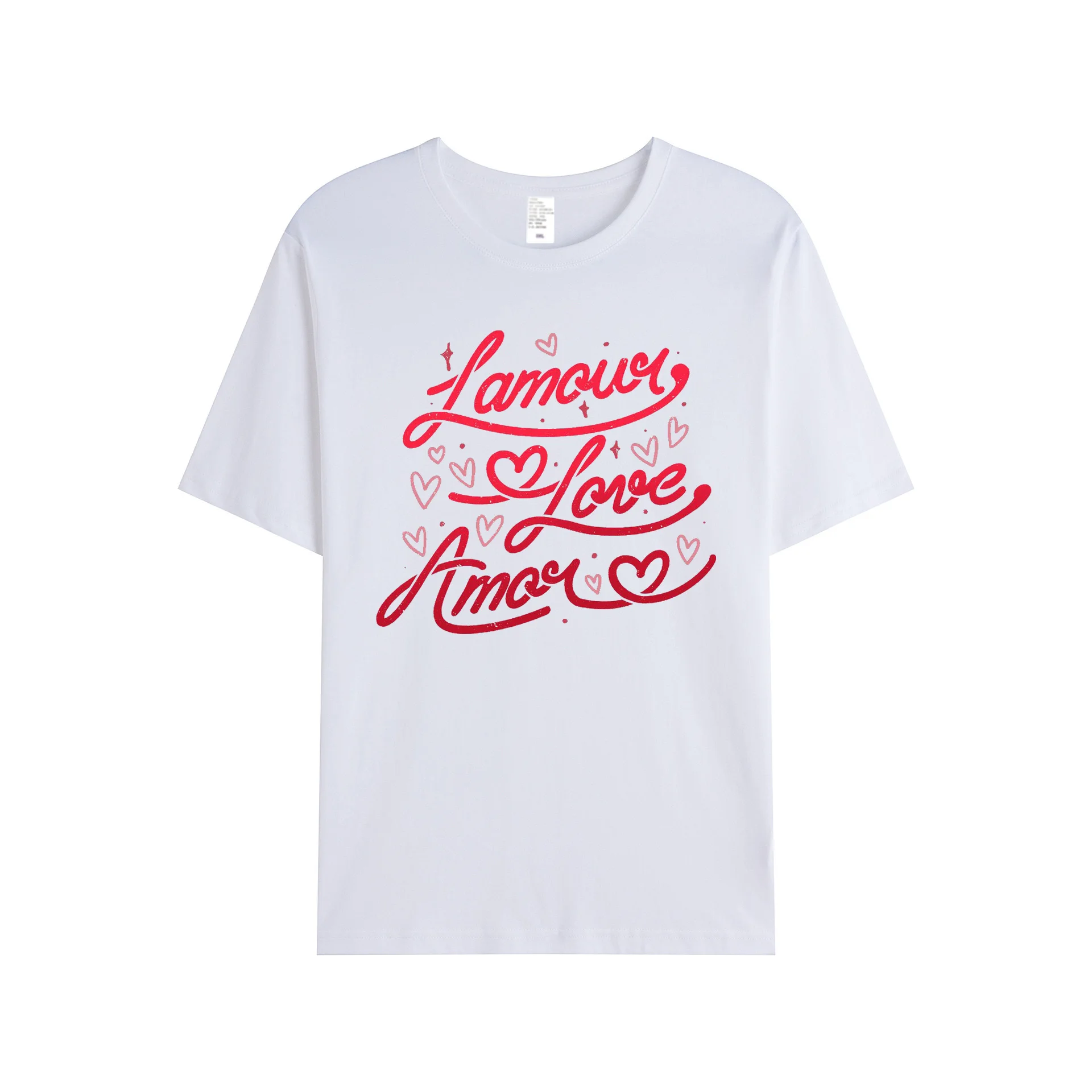 

L amour Love Amor T-Shirt Techno Funny O-Neck Cool Sunlight Spring Unique Cotton Funny Casual Printing Shirt