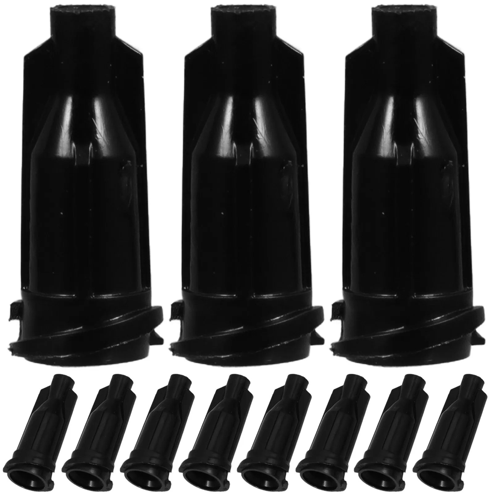 

100Pcs Disposable Syringe Tip Caps Plastic Screw Design Leak Resistant Cap for Precision Applicator Syringe Dispensing Needs
