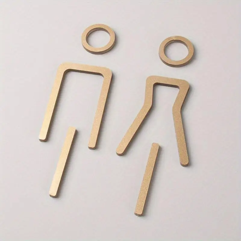 G92C Male Female Bathroom Sign Set for Restroom Door Identification Toilet Figure