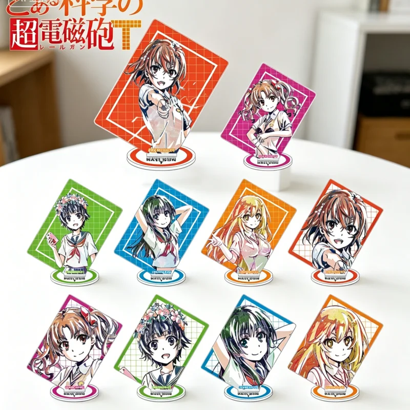 Anime A Certain Scientific Railgun Character 15cm Acrylic Stand Figure Keychain Desktop Ornament Souvenir Animation Peripheral