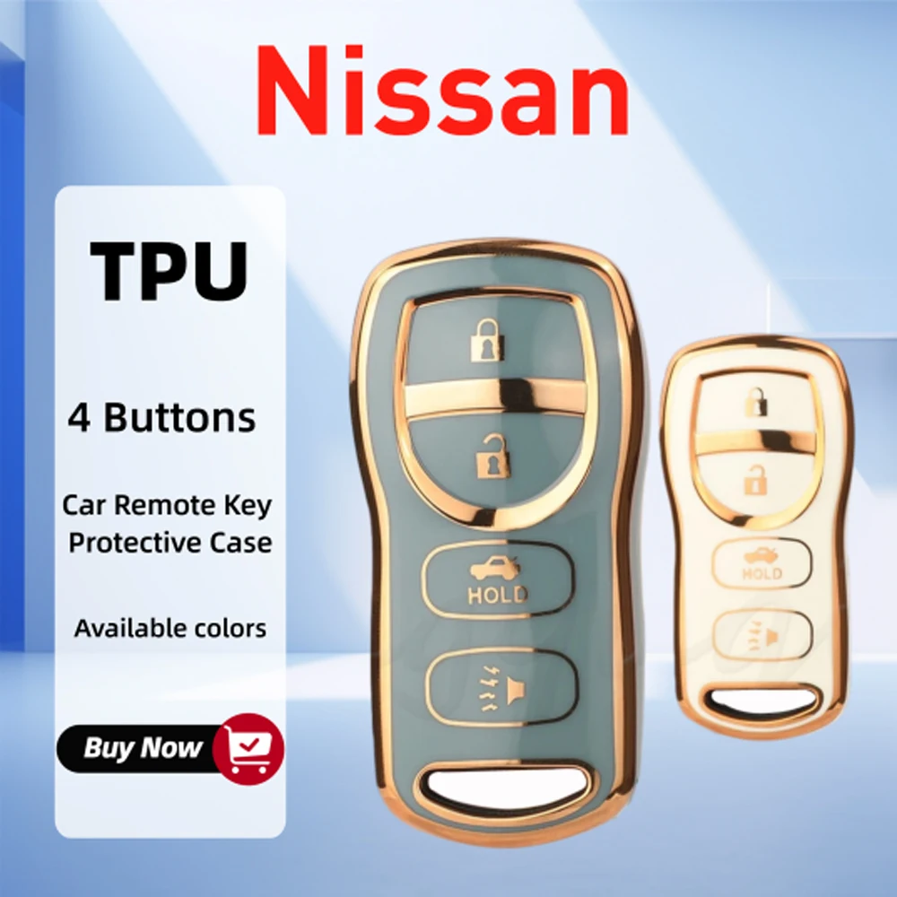 Jingyuqin TPU Car Remote Key Protection Cover For Nissan Tiida Sentra Altima Frontier Armada Maxima Infiniti Available colors