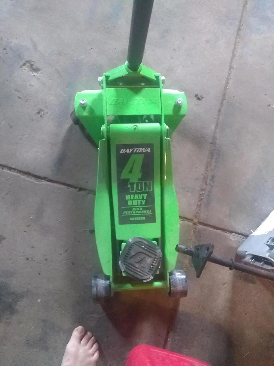 

4 ton Steel Heavy Duty Floor Jack with Rapid Pump - Lime