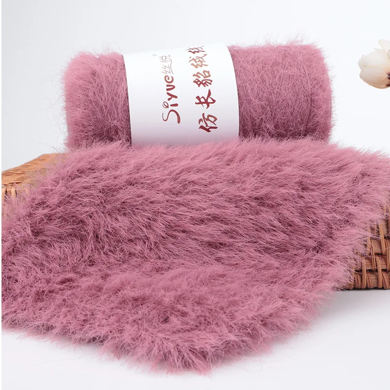 50g 1cm Single-strand Faux Mink Yarn. Hand-knitted Diy Scarves, Sweaters, Coats And Hats, Soft And Non-prickly, 100% Polyester