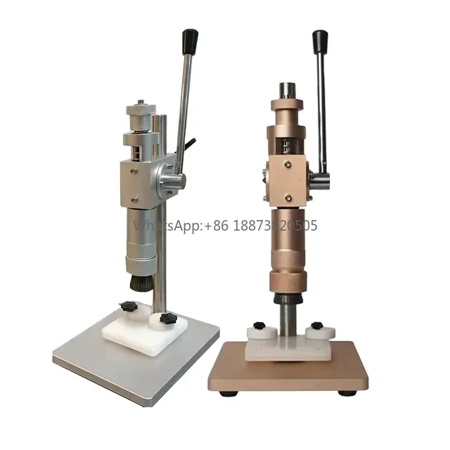 Mini One Machine Dual Use Desktop Simple Movable manual Perfume Glass Bottle Capping Machine Perfume Crimping Machine